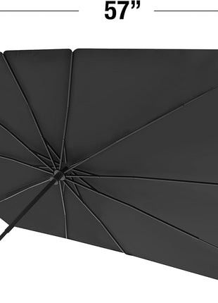 Windshield Sun Shade 145×79cm – Reflective UV Blocker – Foldable Car Visor