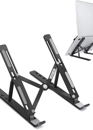 UNISYNC Portable Adjustable Laptop Stand – Aluminum Alloy Folding Computer Stand