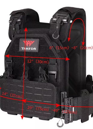 Tactical Vest 1000D Nylon Quick‑Release Modular Plate Carrier Vest Multicam