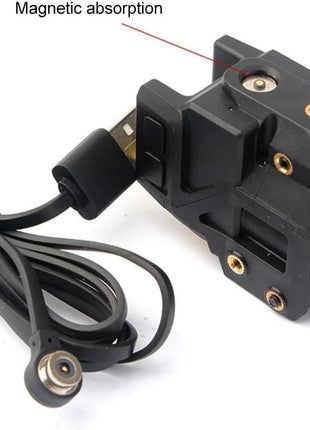 Tactical Weapon Light 500 Lumens + Adjustable Blue Laser – 6 Modes LED Flashlight – Magnetic USB Rechargeable, Rail Mount