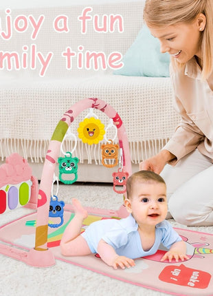 Piano Fitness Rack Baby Play Mat – Multi-Function pink