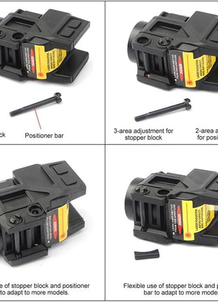 Tactical Weapon Light 500 Lumens + Adjustable Blue Laser – 6 Modes LED Flashlight – Magnetic USB Rechargeable, Rail Mount