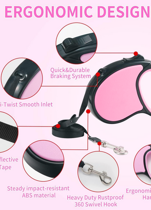Retractable Dog Leash 3m – Quick Brake