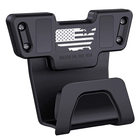 Magnetic Gun Mount 12cm PA9 Polymer with Trigger Guard – 45lb Magnet Holder for Handgun Pistol Revolver – Black USA Flag