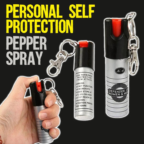 Pepper Spray 20ml Self-Defense Keychain – Aluminium Canisters – Flip-Top Stream Spray