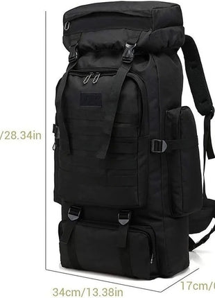 80L Tactical Hiking Backpack – Waterproof 600D Oxford