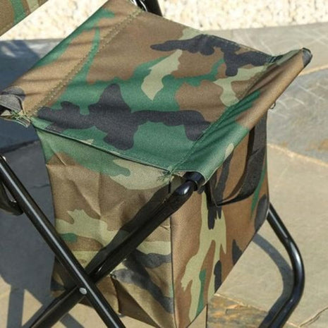 Folding Camping Sports Chair – Steel Frame – Compact with Cup Holder & Carry Bag – Camouflage