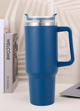 1.2L Stainless Steel Tumbler - Double-Wall Vacuum Insulated, Splash Proof, BPA-Free Lid with Rotating Cover