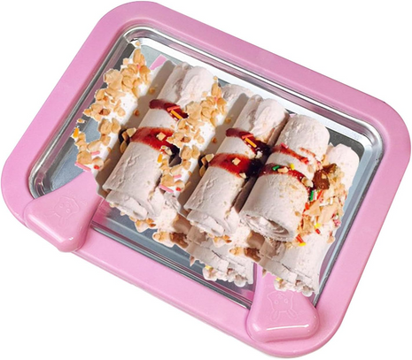 Manual Ice Cream Maker Pan 22.5 × 17.5 cm – Stainless Steel + ABS – Non‑Electric Frozen Dessert Maker