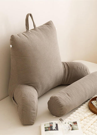 Large Backrest Reading & Lounging Pillow 72×45×58 cm – Cotton Cover, Combination Fill, Neck & Lumbar Support (Multiple Colours)