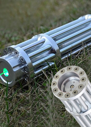 5000mW  Green Laser Pointer – Aluminium Chassis –  Silver Finish