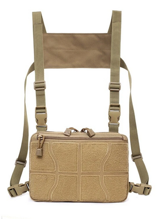 Tactical Chest Rig Bag 26×19×4 cm | 1000D Nylon Multi‑Pocket Adjustable Shoulder/Waist Pack