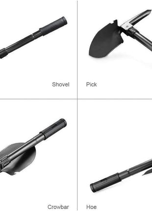 Mini Folding Shovel 420mm – Steel Head Multi-Tool with Pick & Camo Case