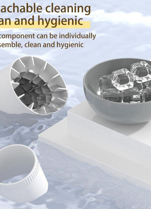 Small Silicone Ice Cube Tray With Lid, 60-Cube Easy Release Ice Cup Mold Grey White