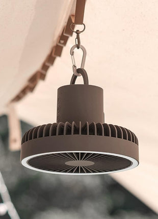 Portable Tripod Fan with LED Light 10000mAh – ABS – USB-C Rechargeable & Hanging Hook