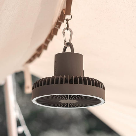 Portable Tripod Fan with LED Light 10000mAh – ABS – USB-C Rechargeable & Hanging Hook