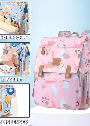 Diaper Backpack Bag 25L Waterproof, Bottle Holders & Wipe Pocket – MS-24.