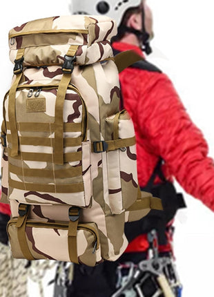 80L Tactical Hiking Backpack – Waterproof 600D Oxford