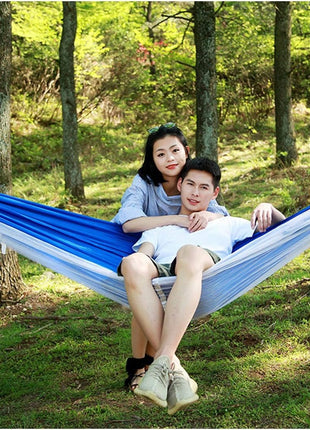 Camping Hammock 290x140cm Nylon with Mosquito Net – Lightweight Foldable Outdoor Hammock