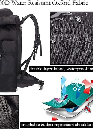 80L Tactical Hiking Backpack – Waterproof 600D Oxford