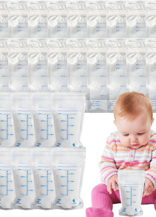 200ml Breast Milk Storage Bags BPA-Free Double Zipper 30 Pack