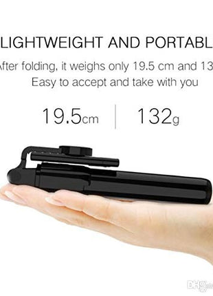 Selfie Stick Tripod 71cm Stainless Steel – Wireless Bluetooth Remote + LED Fill Light