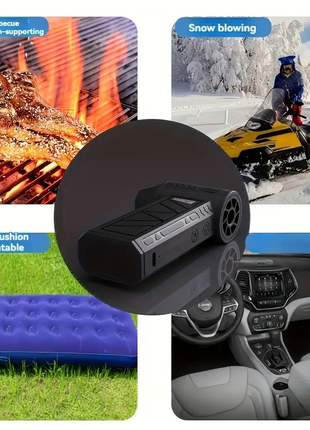 Unisync Mini Jet Fan – 88,000 RPM – USB-C Rechargeable Air Blower – LED Flashlight