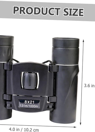 Compact 8x21 Binoculars – Foldable Mini Binoculars with 131m/1000m FOV – Lightweight Travel Size
