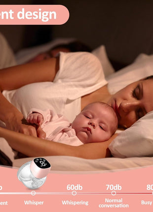 Wearable Electric Breast Pump – 1200mAh Rechargeable – LED Display – 9 Suction Levels – Silent & Leak-Proof