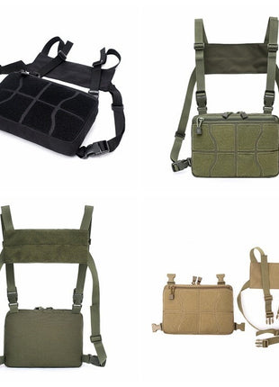 Tactical Chest Rig Bag 26×19×4 cm | 1000D Nylon Multi‑Pocket Adjustable Shoulder/Waist Pack