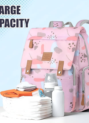 Diaper Backpack Bag 25L Waterproof, Bottle Holders & Wipe Pocket – MS-24.