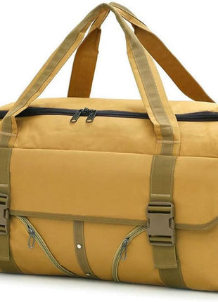 Canvas Duffel Bag 65cm Large Capacity – Waterproof 600D Utility Holdall with Zip & Mesh Pockets