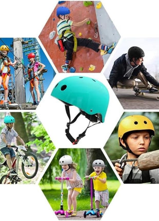 Kids Protective Gear Set with Helmet – 7-Piece Safety Kit with Knee, Elbow & Wrist Pads – Breathable Foam