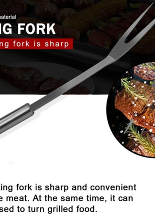 23-Piece Stainless Steel Braai BBQ Tool Set with Carry Case, Skewers, Corn Holders, Grill Accessories & Glove