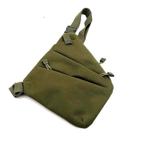 Tactical Chest Sling Bag 23.5×18 cm 600D Oxford Nylon Right Shoulder Anti‑Theft