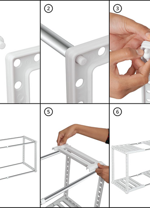Adjustable 2-Tier ABS Under-Sink Organiser Shelf, 50–70 cm Expandable Storage Rack for Kitchen or Bathroom
