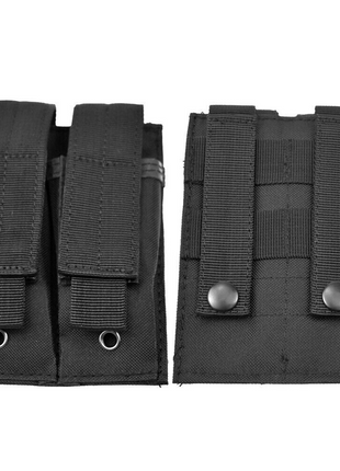 Tactical MOLLE Double Magazine Pouch 600D Nylon 15 cm×10 cm – Fits Double‑Stack 9 mm Pistol Mags