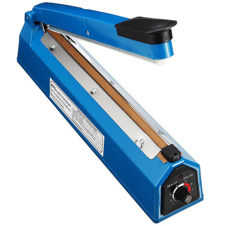 Plastic Film Sealer 200mm – Metal Body Heat Bag Sealer with Adjustable Timer – Blue
