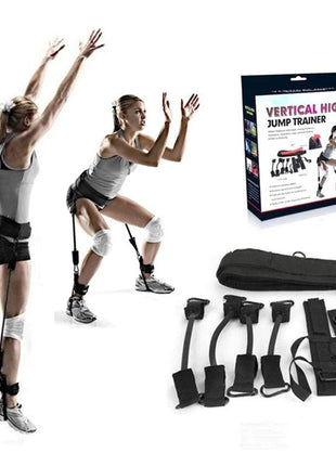 Vertical Jump Trainer Resistance Bands – Adjustable Waist Belt & Ankle Straps – 40–100 lb – Leg Power, Agility & Speed Training