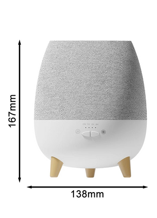 2-in-1 Ultrasonic Aroma Diffuser 300ml – ABS Humidifier with LED Night Light – Brown Fabric Finish