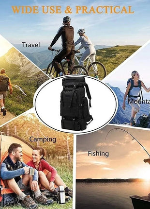 80L Tactical Hiking Backpack – Waterproof 600D Oxford