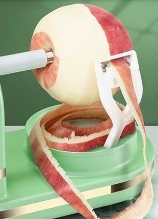 Manual Fruit Peeler with Adaptive Blade, Hand Crank, Suction Base