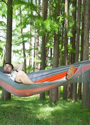 Camping Hammock 290x140cm Nylon with Mosquito Net – Lightweight Foldable Outdoor Hammock