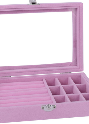 Velvet Jewellery Storage Box – Ring, Earring & Bracelet Organiser