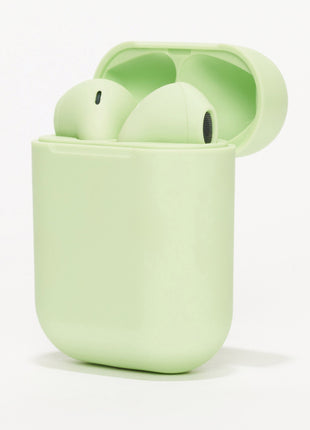 InPods Wireless Bluetooth 5.3 Earphones with Charging Case, Touch Control, Android & iOS Compatible -Green