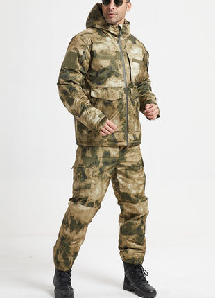 Men's Hunting Suit Winter Fleece Softshell Set – Waterproof Tactical Outdoor 2-Piece