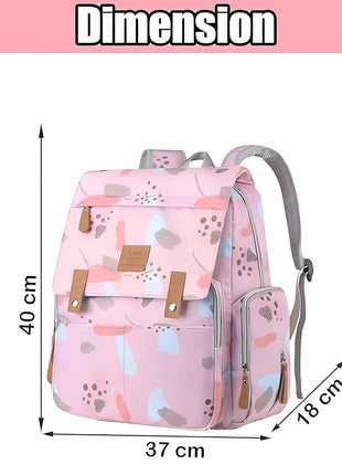 Diaper Backpack Bag 25L Waterproof, Bottle Holders & Wipe Pocket – MS-24.