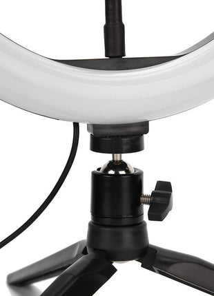 Ring Light 26cm with Tripod – 3 Modes, USB Powered, Adjustable Angle