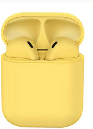 InPods Wireless Bluetooth 5.3 Earphones with Charging Case, Touch Control, Android & iOS Compatible -Yellow