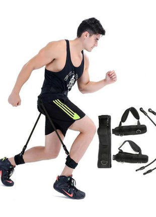 Vertical Jump Trainer Resistance Bands – Adjustable Waist Belt & Ankle Straps – 40–100 lb – Leg Power, Agility & Speed Training